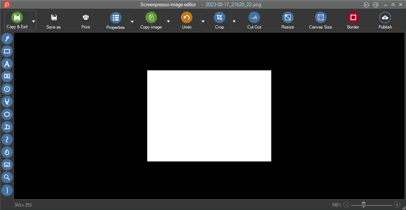 The Screenpresso image editor. 
