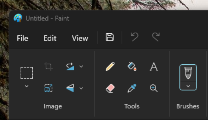 Screenshot of modernized design of app's window with rounded corners and more distinct separator lines between tools