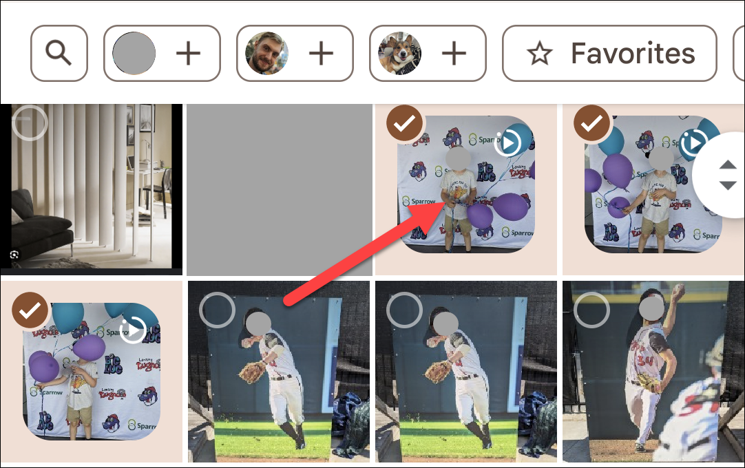 Select multiple photos.