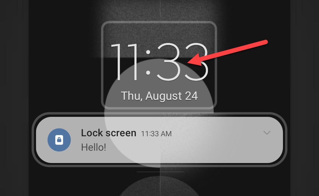Tap the clock.