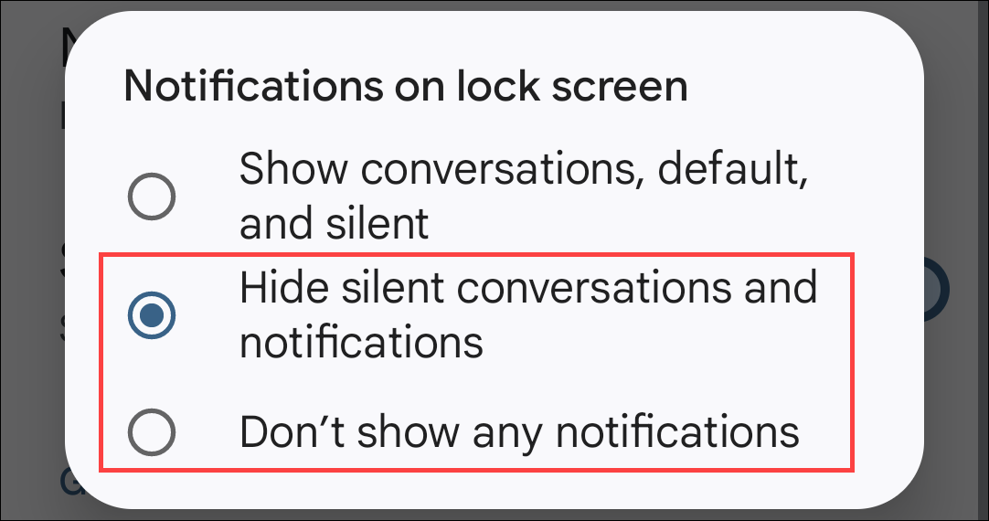 Choose one way to hide notifications.