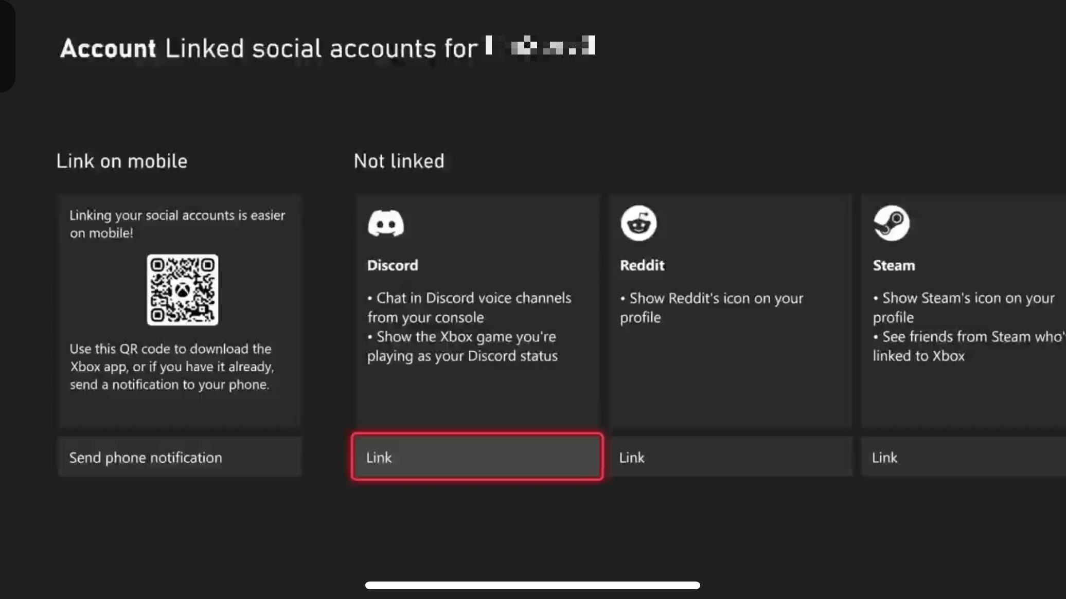 Link your Discord account right on your Xbox console