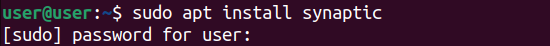 command to install synaptic