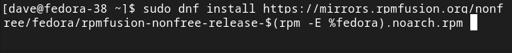 Enabling the RPM Fusion non-free repository on Fedora Linux