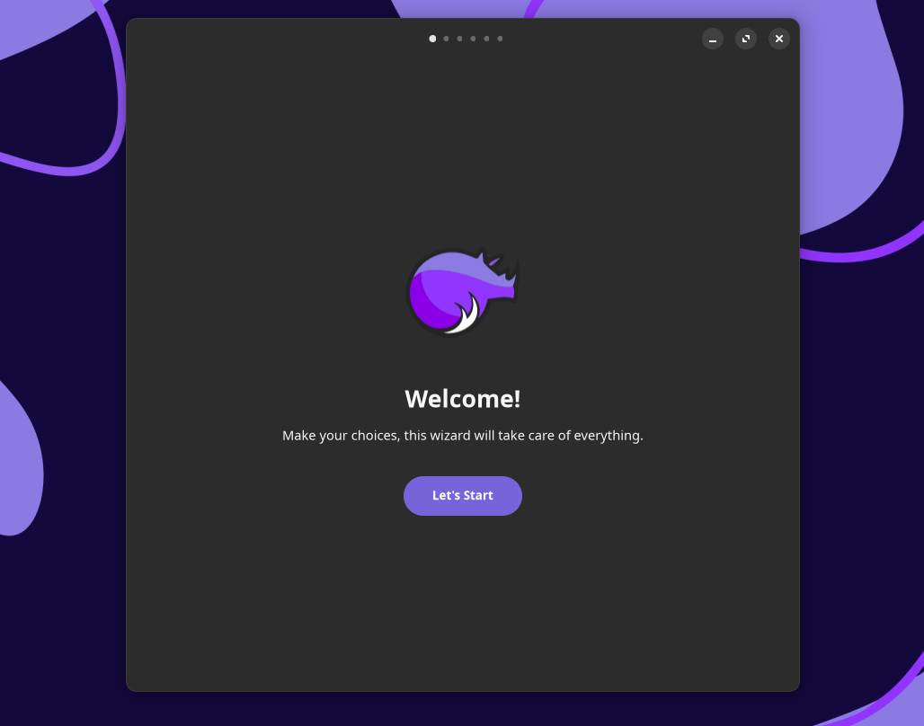 rhino setup utility to customize the distro