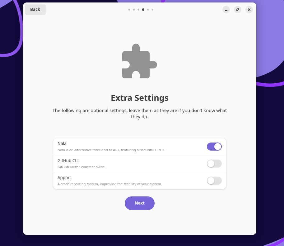 install extra settings for rhino linux
