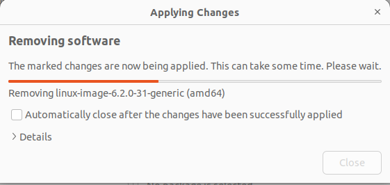 unused kernel started for deleting