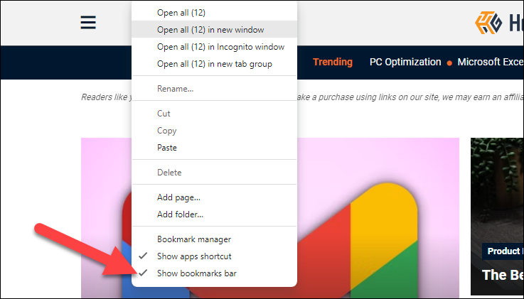 Hide bookmarks bar by right-clicking bar.