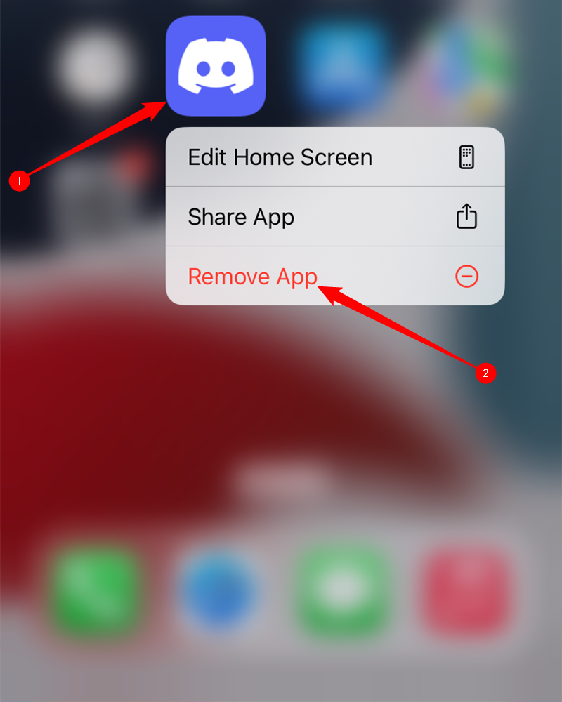 Long-hold the app icon on your screen, then tap "Remove App."