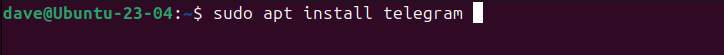 Installing the Telegram client with apt on Ubuntu Linux