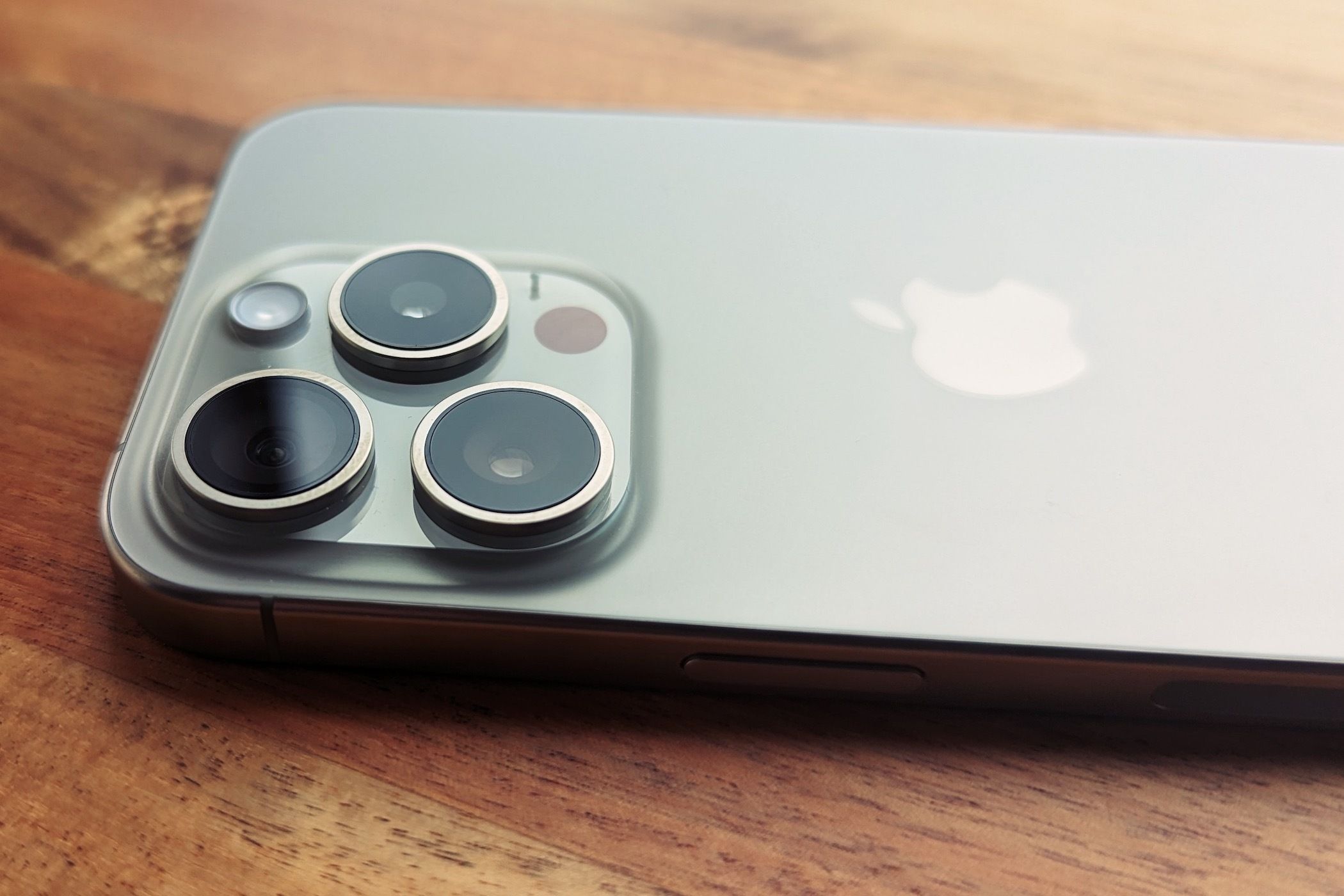 The Apple iPhone 15 Pro's three lens camera system