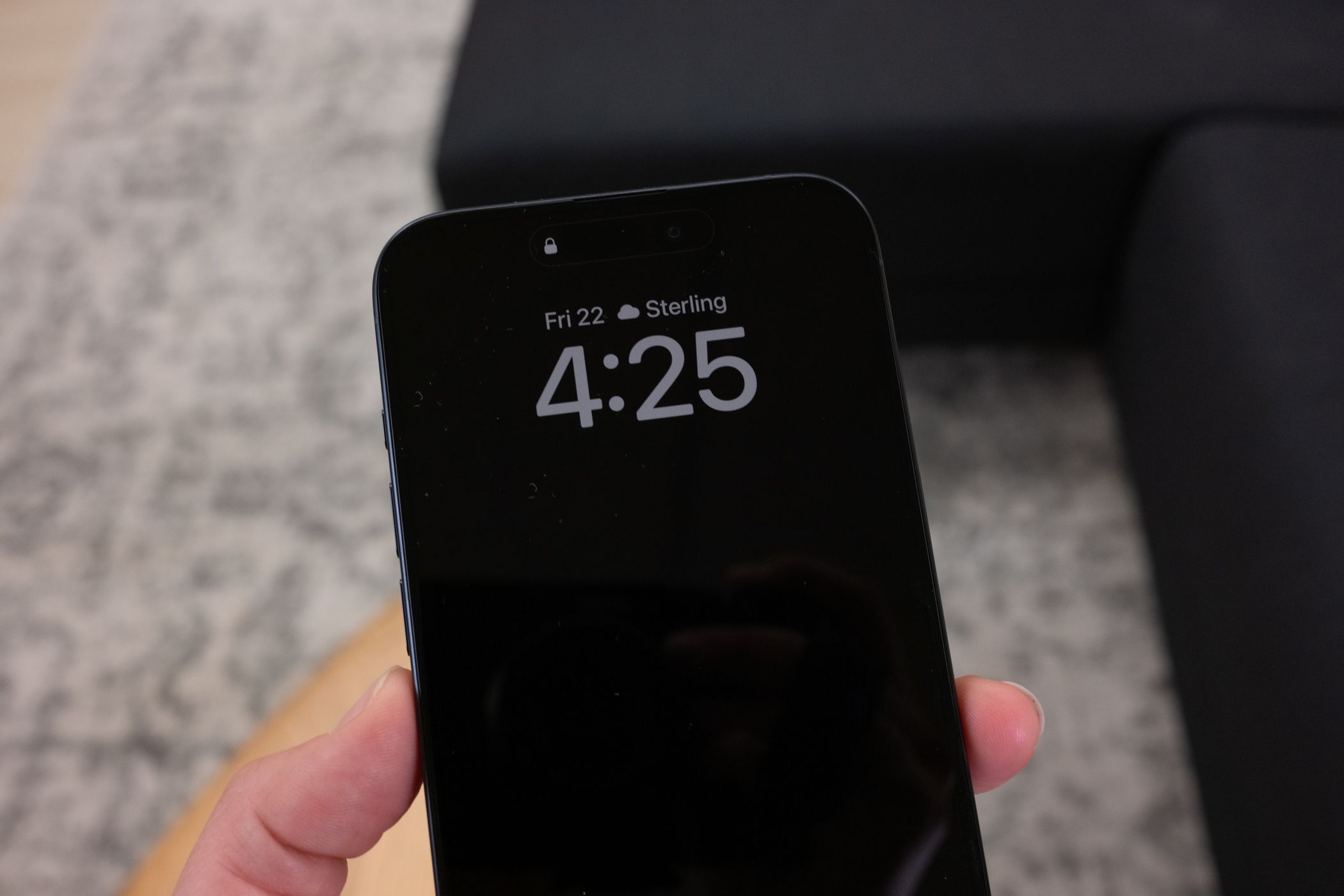 Lock screen on the Apple iPhone 15 Pro Max