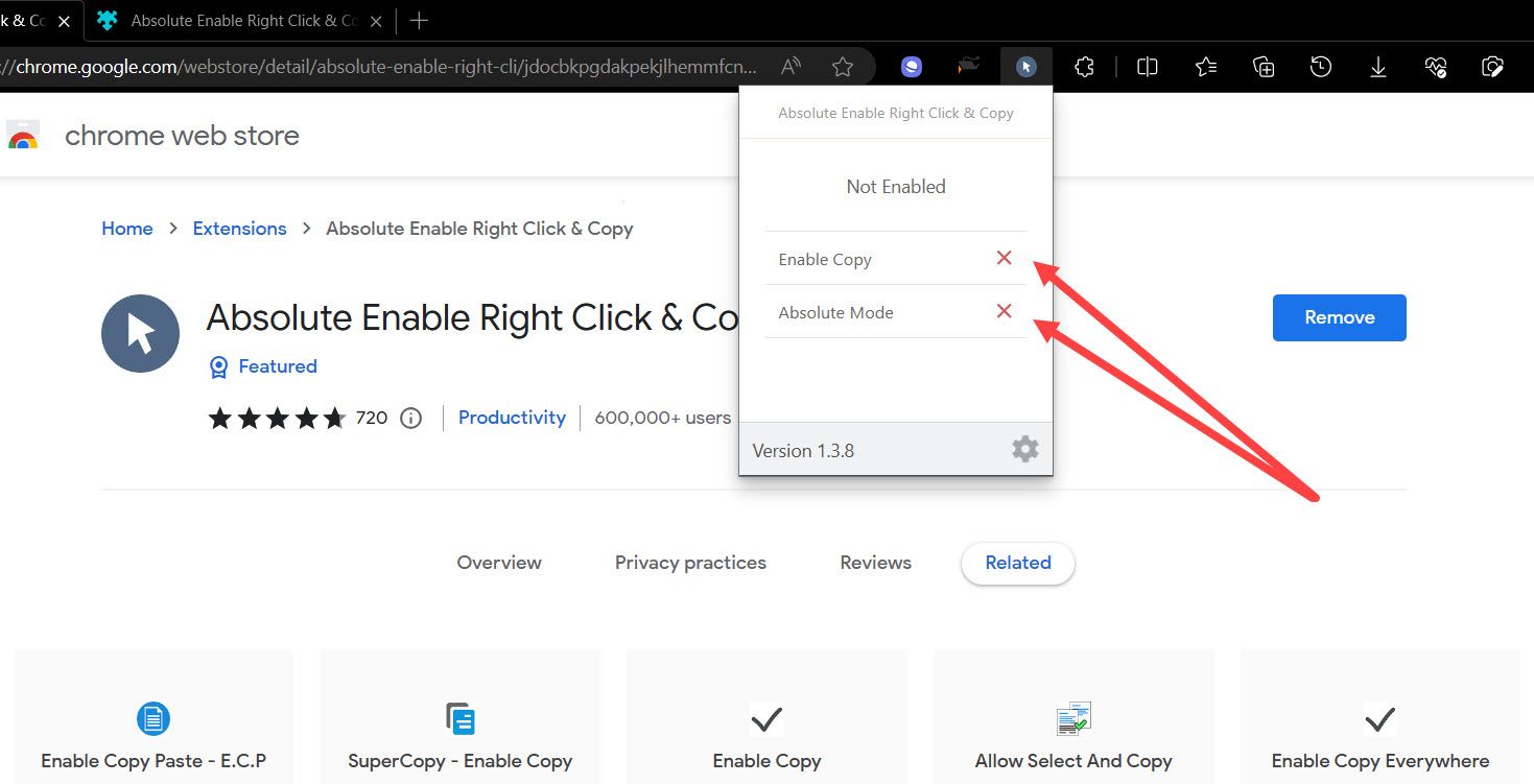 A picture showing the Absolute Right Click browser extension that's available for Chrome, Edge, and Firefox.