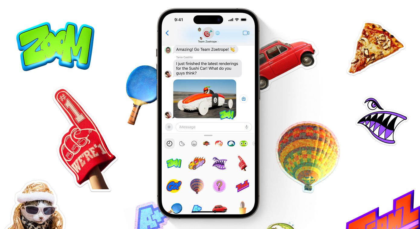 Screenshot of Messages app in iOS 17