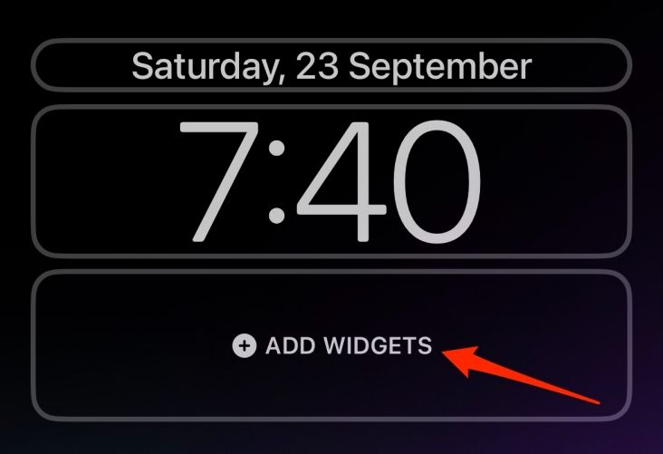 Tap the Add Widgets button.