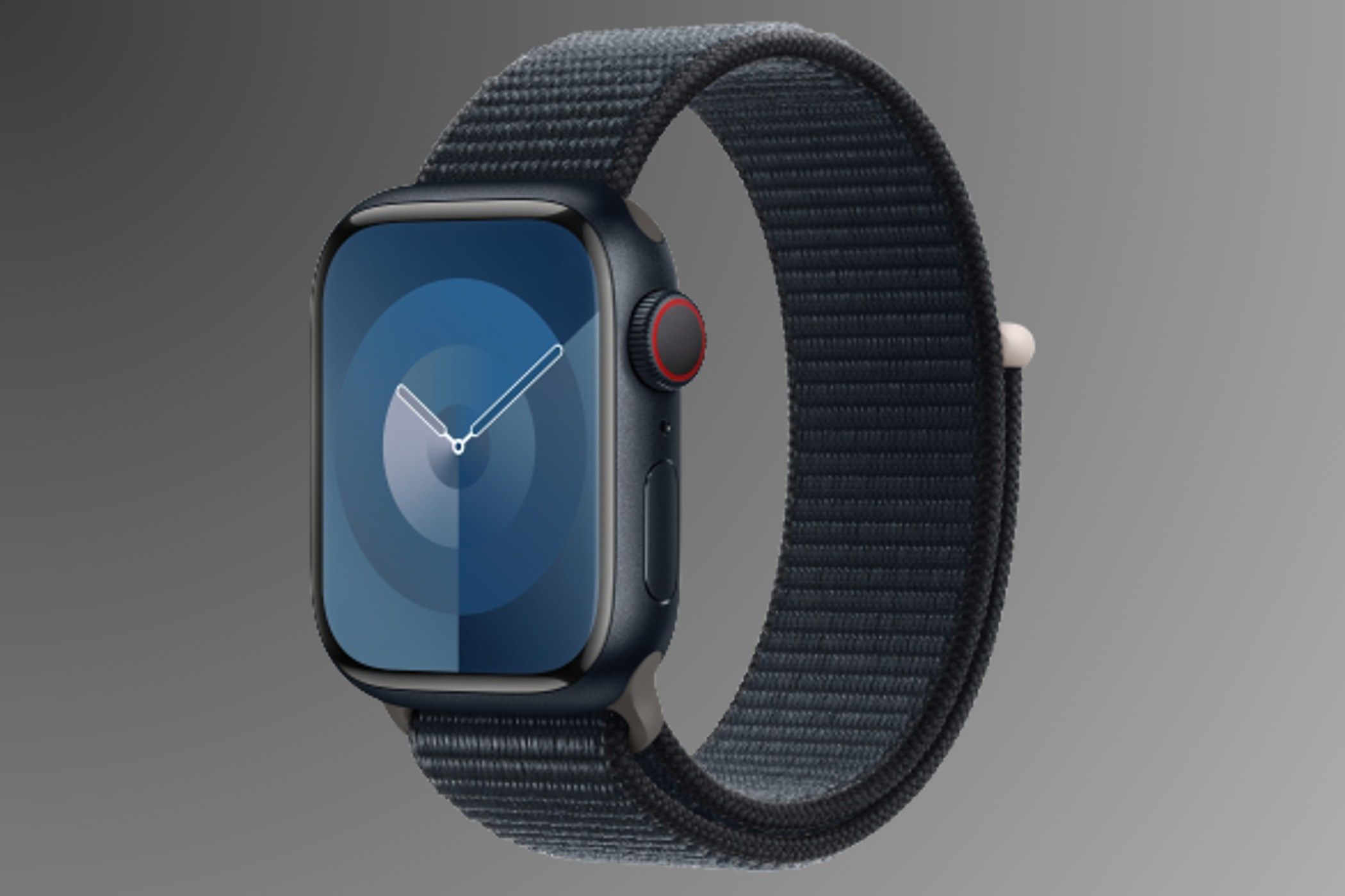 Apple Watch Sport Loop Band on gradient background