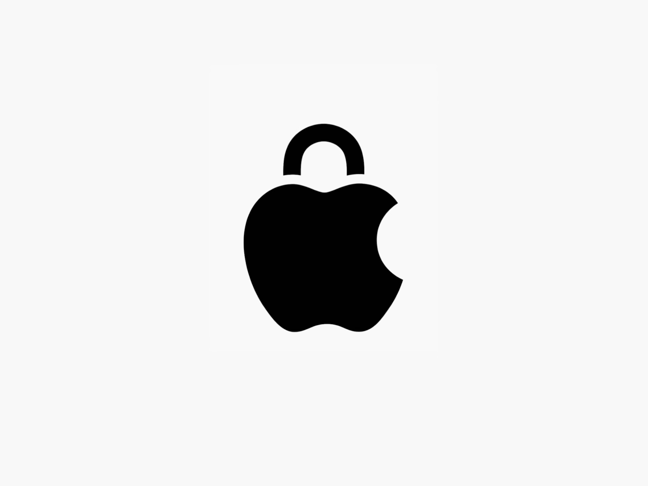 Apple logo as a padlock