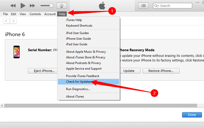 Navigate to Help > Check for Updates once iTunes is installed. 