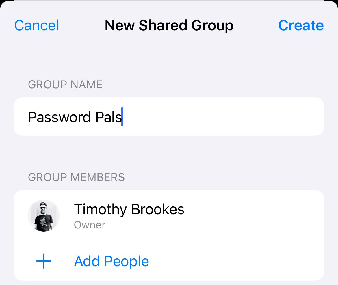 Name your group and add members