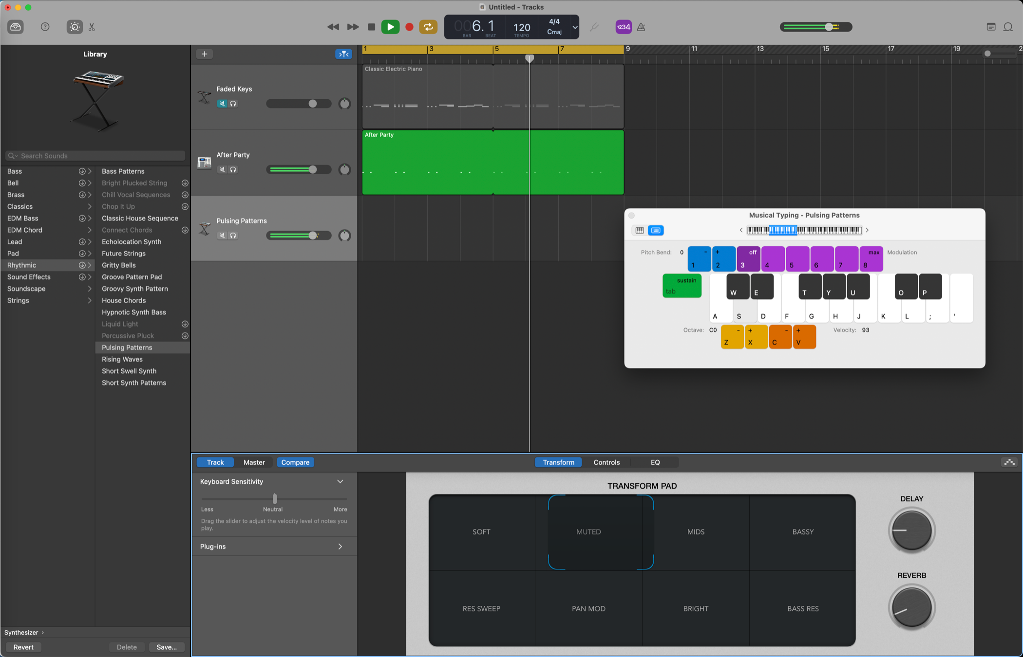 Apple GarageBand running on macOS