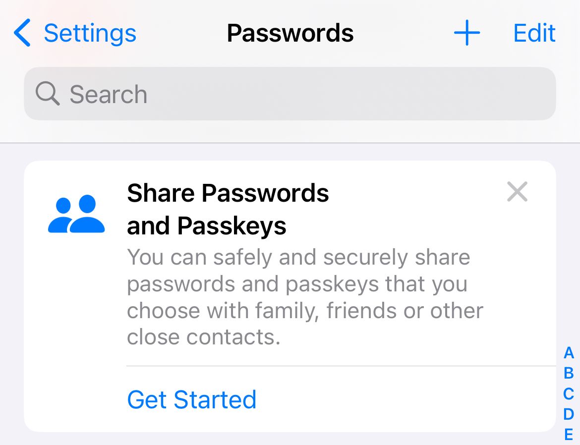Get started sharing passwords in iOS 17