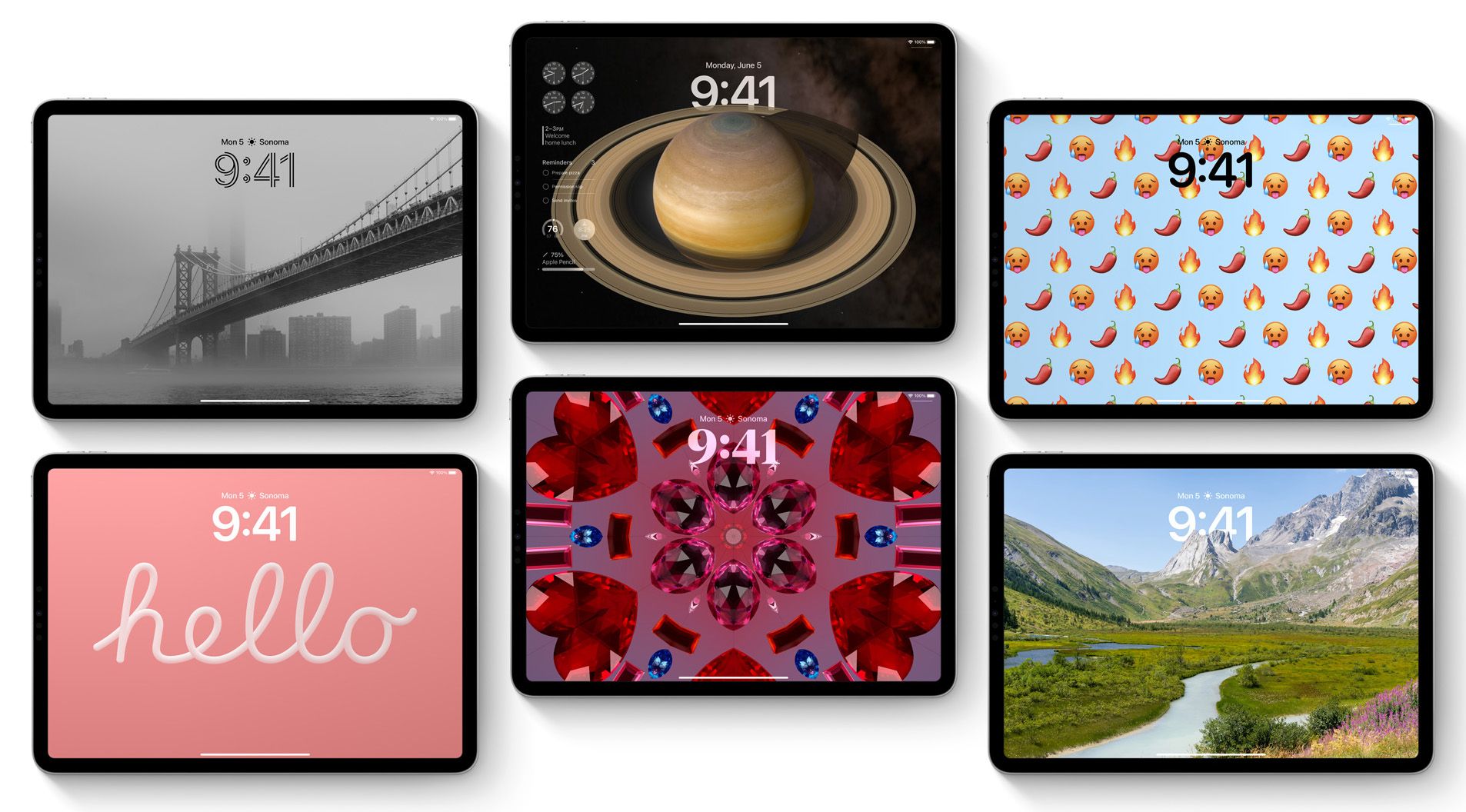 iPadOS 17 custom lockscreens