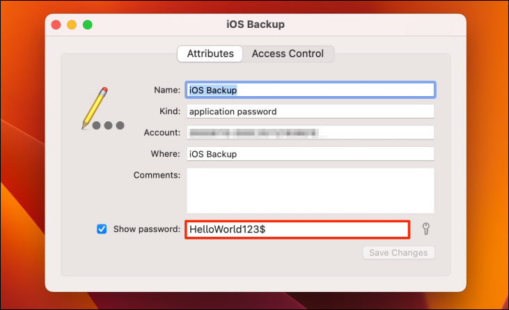 iPhone Backup Password Showing up in Keychain Access