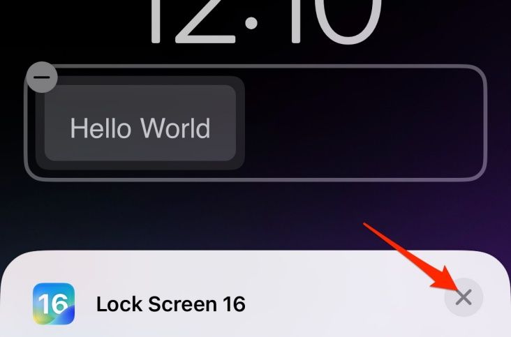 Tap the X button to save.