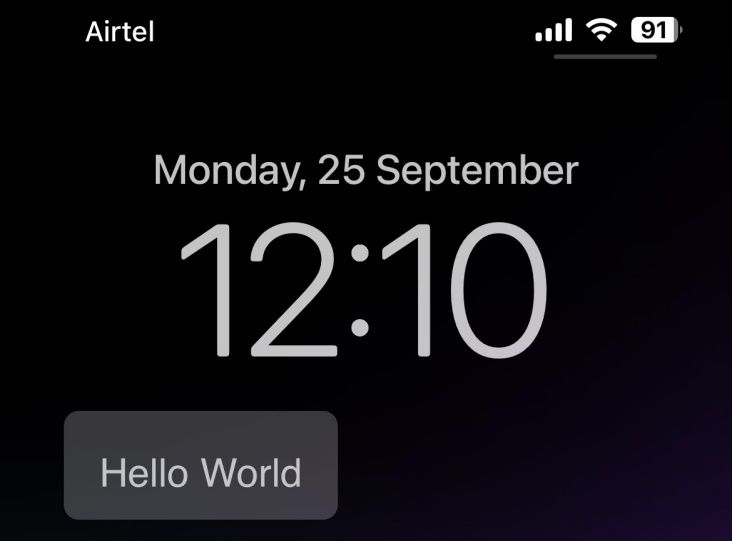 Lock Screen 16 Widget on iPhone Lock Screen