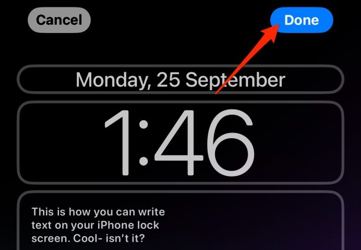 Tap Done on the top right.
