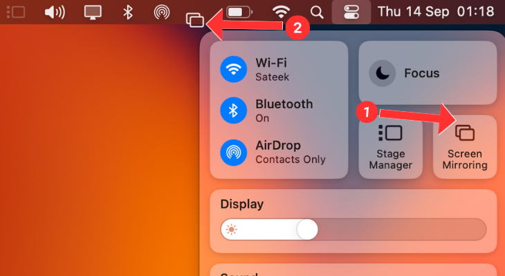 Editing menu bar on the MacBook desktop