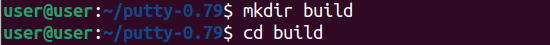 build directory created and navigated to it