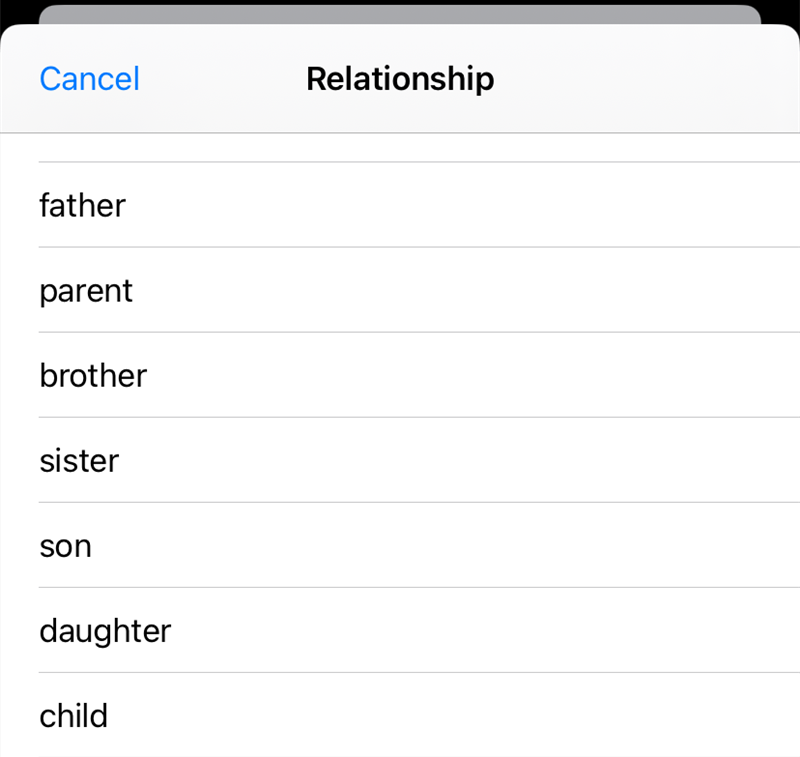 Pick the relationship that most accurately describes your contact. 