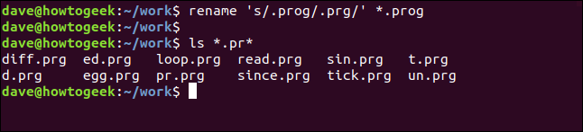 Changing the .prog file extension to .prg, then checking for files with the .prg extension. 