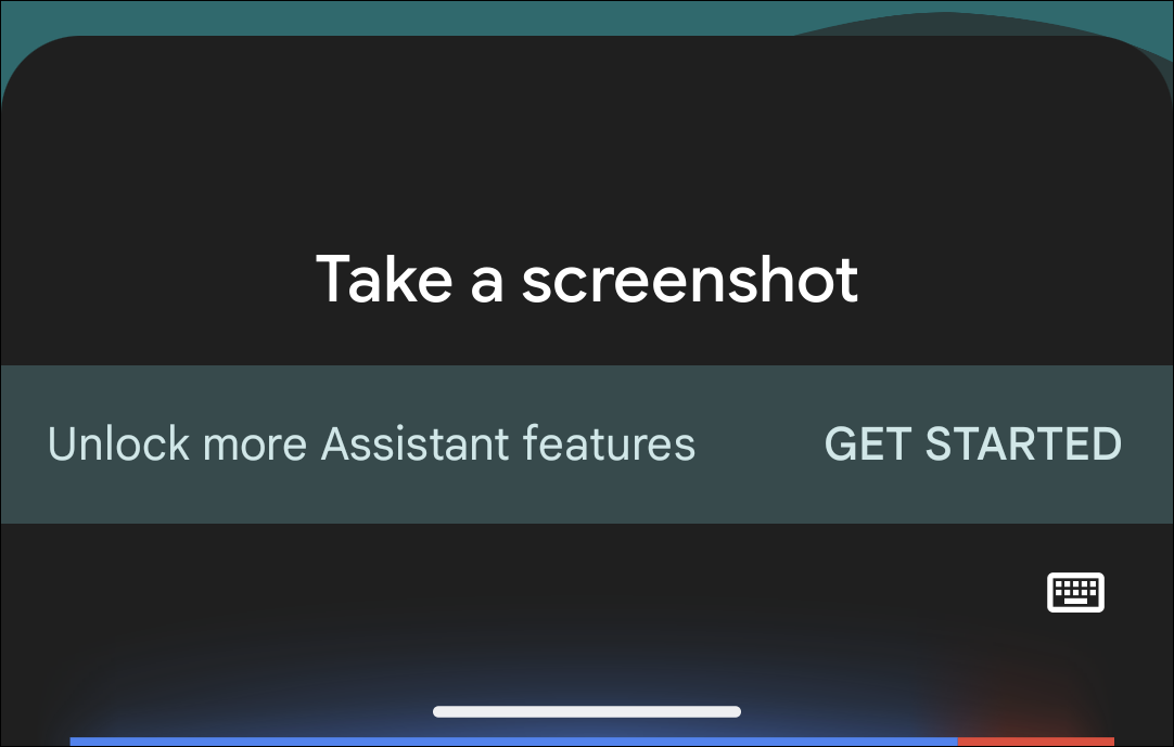 Google Assistant taking a screenshot.