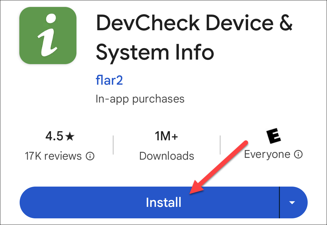 DevCheck from the Play Store.