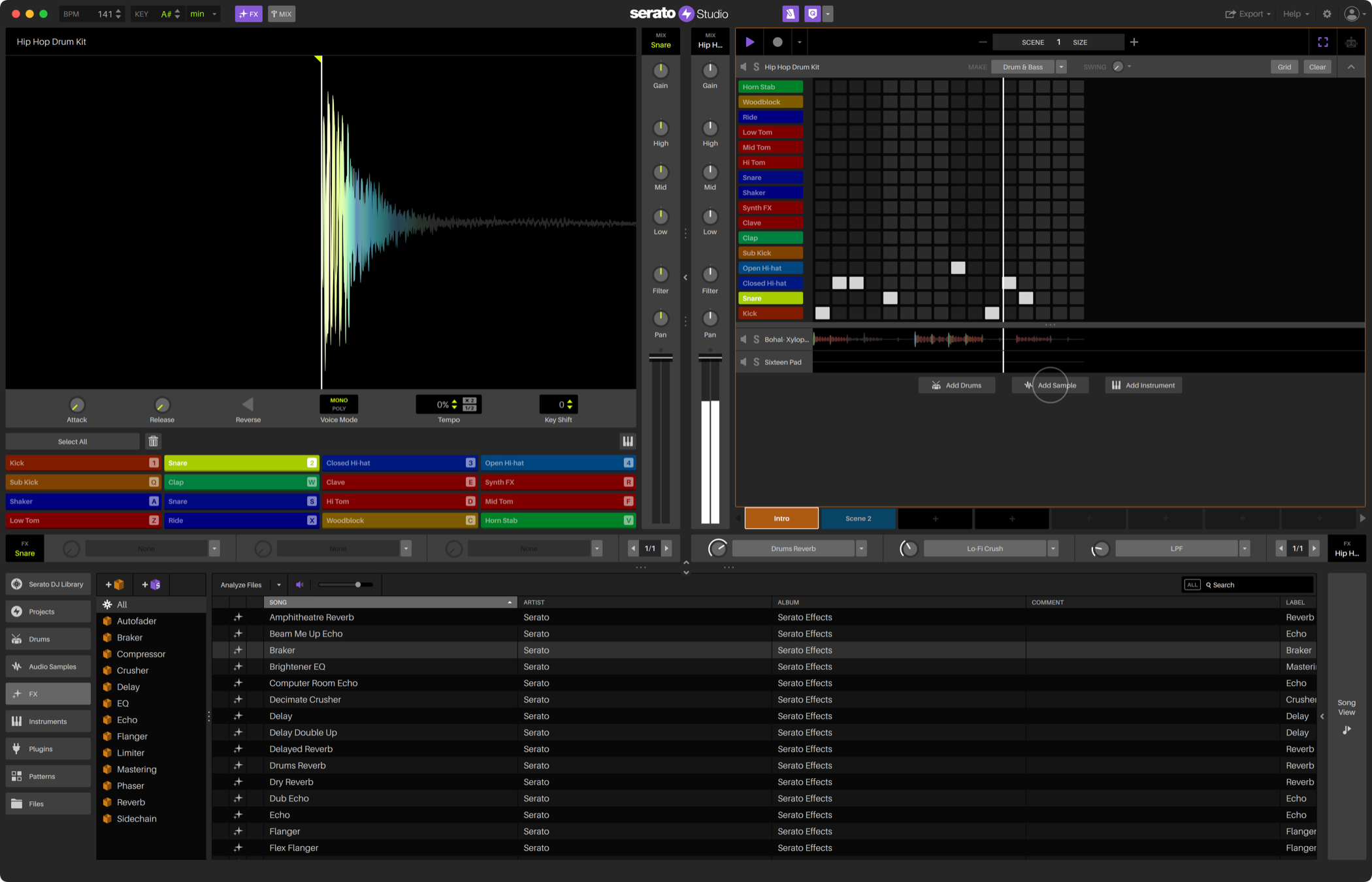 Serato Studio, a free sample-based DAW