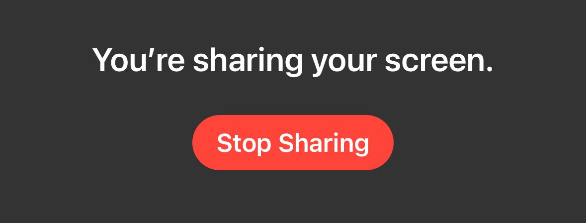 Press the red stop sharing button when in WhatsApp to end screen sharing over the video call