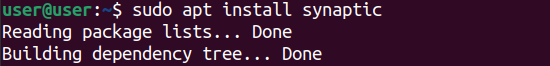 command to install synaptic package
