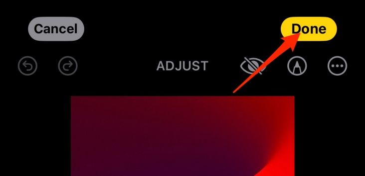 Tap Done on the top right to save.