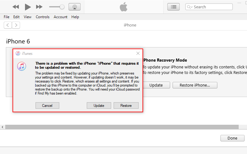 The prompt when you plug an iPhone or iPad into a Windows PC with iTunes. 