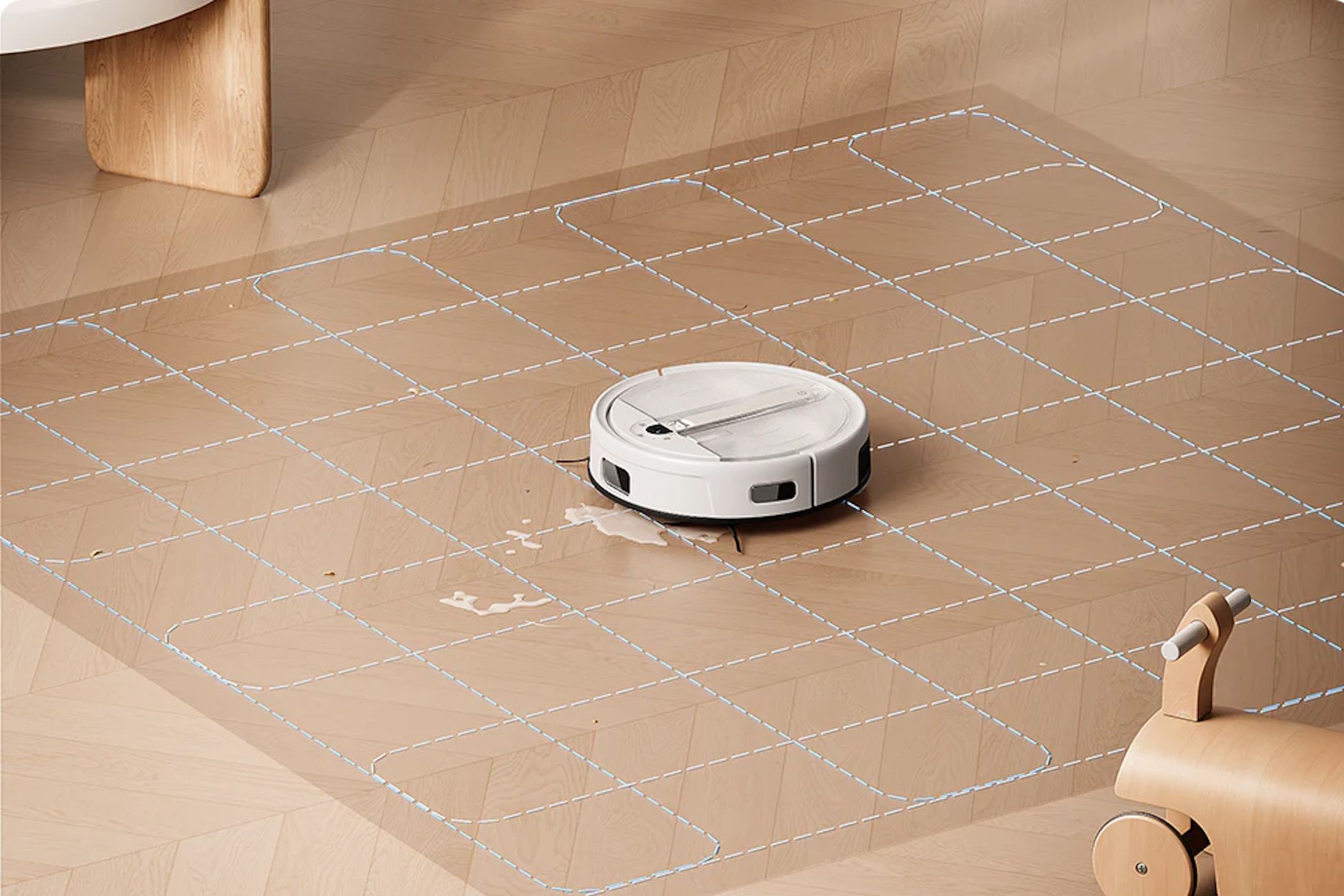 yeedi cube mapping floor on wooden floor