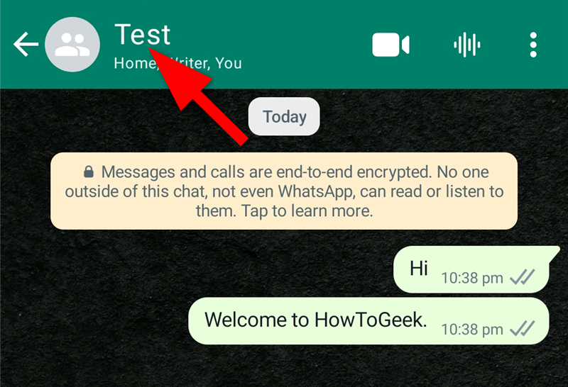 WhatsApp group chat is opened in the WhatsApp chat application