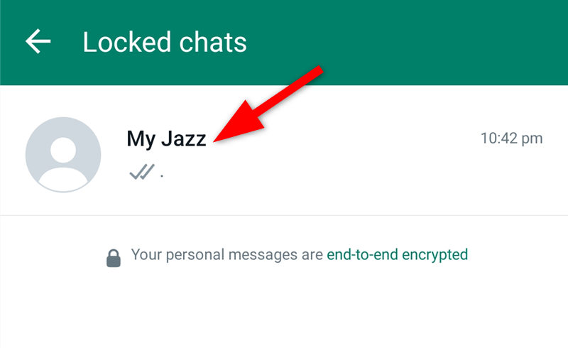 All WhatsApp-locked chats are listed.