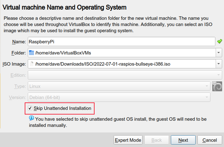Setting the name for the virtual machine, and it's location on the hard drive