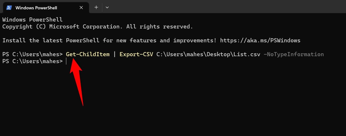 'Get-ChildItem' cmdlet highlighted in PowerShell.