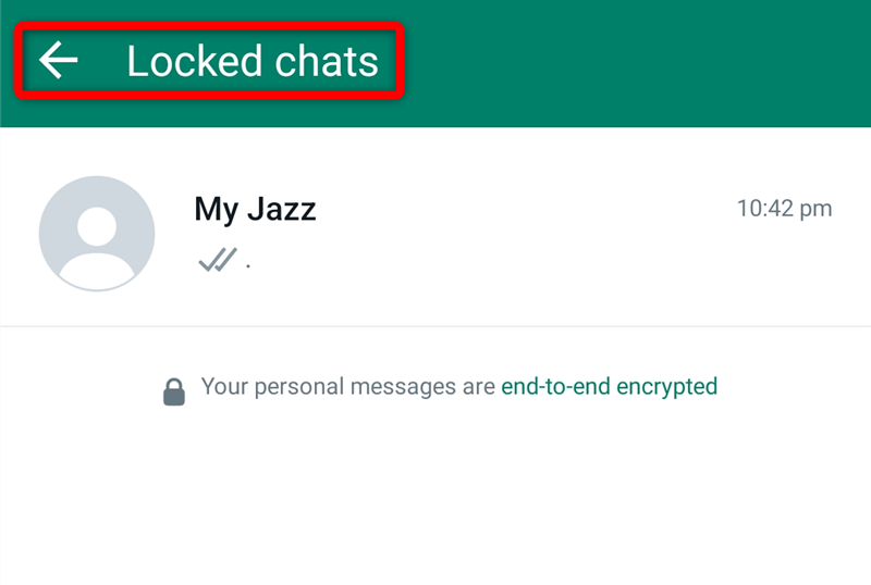 All locked WhatsApp chats inside the chat lock folder