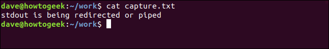 Capture.txt contains the report that the command has been piped. 