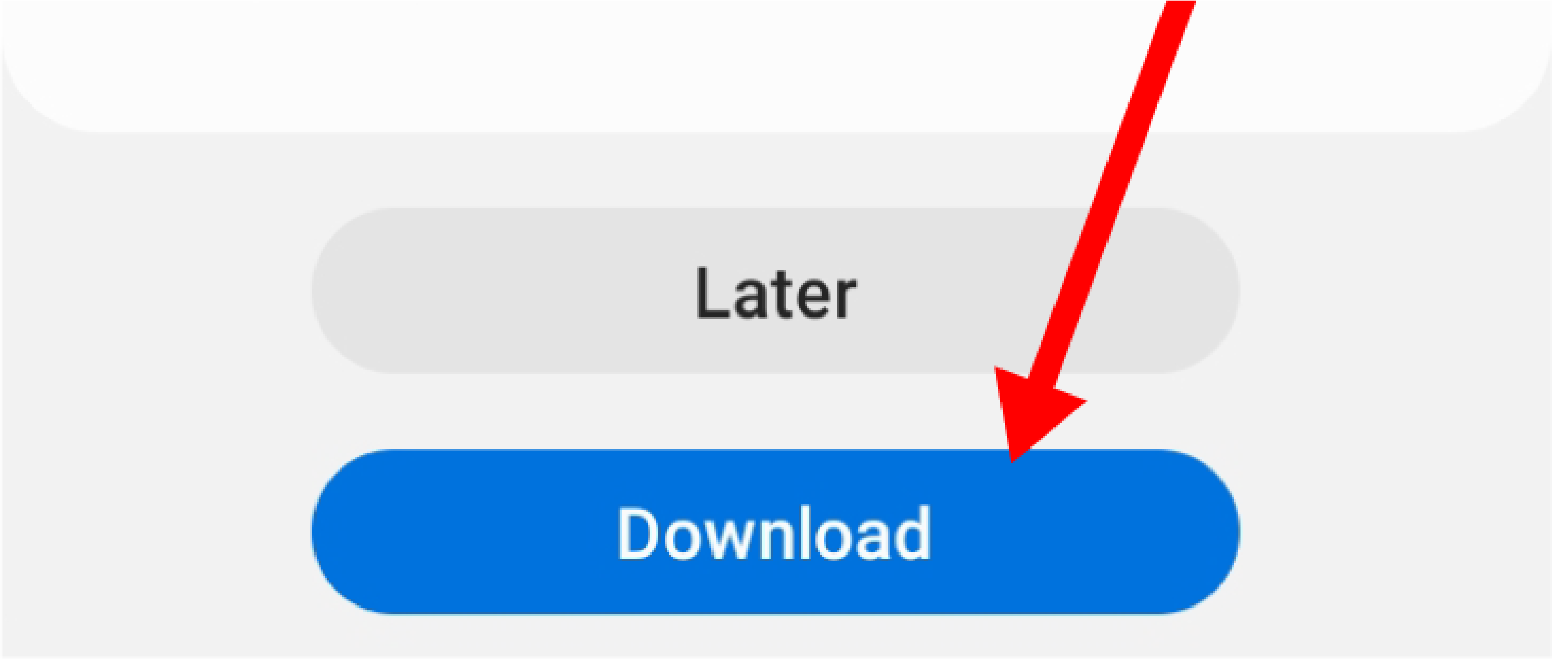 Screenshot showing blue download button software updates.
