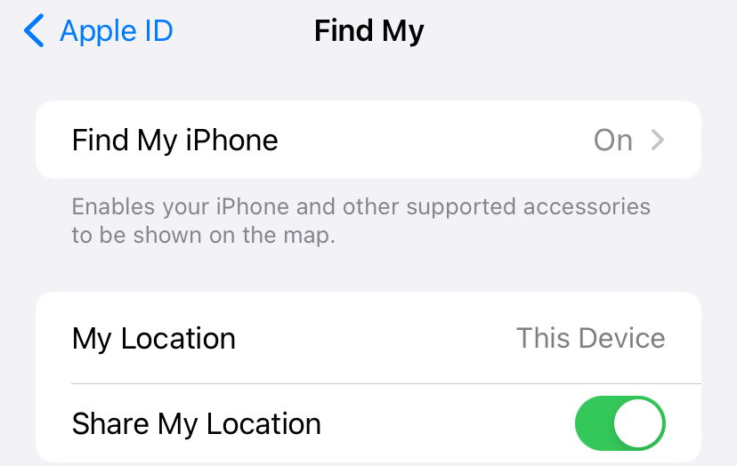 Make sure "Find My iPhone" is enabled. 